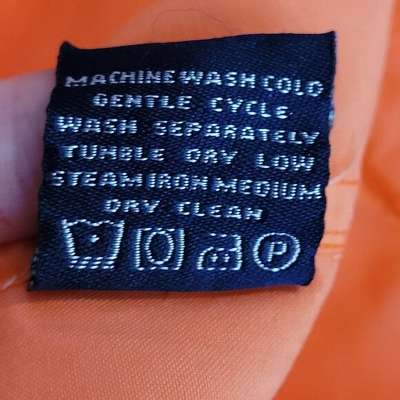 Lincs Silk Blend Peach Coral orange long sleeve Button up Mens Size large - Picture 6 of 13